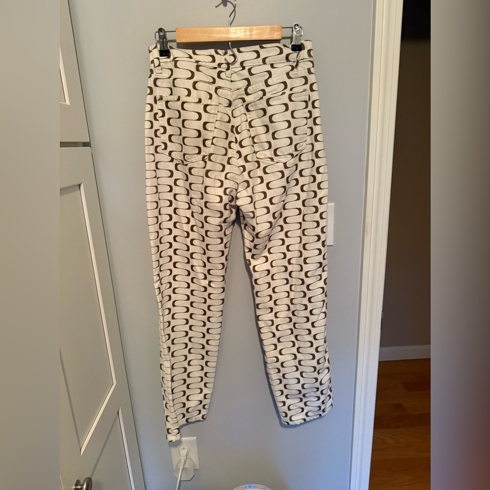 Reformation Mod High Rise Straight Jeans in the Frequency pattern - Picture 3 of 3